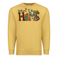 Antique Gold welcome to our home Premium Sweatshirt - CowhideDigitalArt