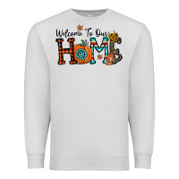 Dove Grey welcome to our home Premium Sweatshirt - CowhideDigitalArt