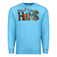 Ocean Blue welcome to our home Premium Sweatshirt - CowhideDigitalArt