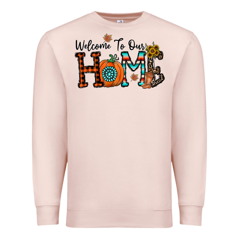Welcome To Our Home Premium Sweatshirt by CowhideDigitalArt | Teevron