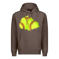 Coffee softball patch Premium Hoodie - AdoDesignShop