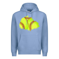 Colony Blue softball patch Premium Hoodie - AdoDesignShop