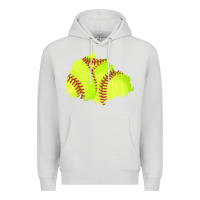 Dove Grey softball patch Premium Hoodie - AdoDesignShop