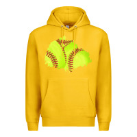 Lemon softball patch Premium Hoodie - AdoDesignShop