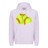 Lilac softball patch Premium Hoodie - AdoDesignShop