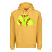 Mustard softball patch Premium Hoodie - AdoDesignShop
