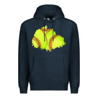 Navy softball patch Premium Hoodie - AdoDesignShop