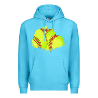 Ocean Blue softball patch Premium Hoodie - AdoDesignShop