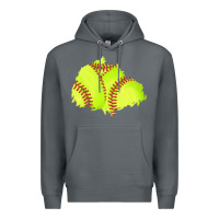 Rock softball patch Premium Hoodie - AdoDesignShop