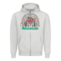 Dove Grey nurse life rainbow Zipper Hoodie - RanaPortraitStore