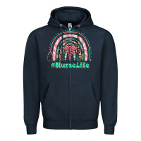 Navy nurse life rainbow Zipper Hoodie - RanaPortraitStore