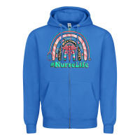 True Royal nurse life rainbow Zipper Hoodie - RanaPortraitStore