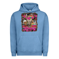 Pigment Pebble Blue howdy valentine's day bull skull Urban Hoodie - Jasminsmagicworld