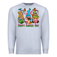 Heather Grey Happy Easter Day gnomies Premium Sweatshirt - Neo Western