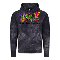 Cloud Black peace love  mardi gras Vintage Hoodie - AdoDesignShop