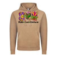 Vintage Coffee peace love  mardi gras Vintage Hoodie - AdoDesignShop