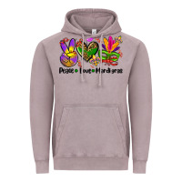 Vintage Zinc peace love  mardi gras Vintage Hoodie - AdoDesignShop
