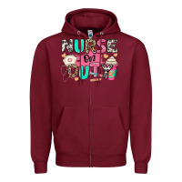 Burgundy nurse on duty Zipper Hoodie - RanaPortraitStore