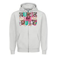 Dove Grey nurse on duty Zipper Hoodie - RanaPortraitStore