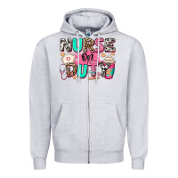 Heather Grey nurse on duty Zipper Hoodie - RanaPortraitStore