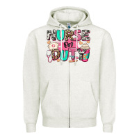 Oatmeal Heather nurse on duty Zipper Hoodie - RanaPortraitStore