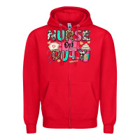Red nurse on duty Zipper Hoodie - RanaPortraitStore