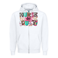 White nurse on duty Zipper Hoodie - RanaPortraitStore