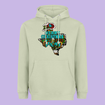 Merry Christmas Texas Heavyweight Hoodie Designed By Ranaportraitstore