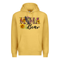 Antique Gold pink mama bear with cute bear Premium Hoodie - Artiststas