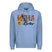 Colony Blue pink mama bear with cute bear Premium Hoodie - Artiststas