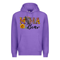 Purple pink mama bear with cute bear Premium Hoodie - Artiststas