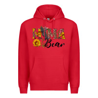 Red pink mama bear with cute bear Premium Hoodie - Artiststas