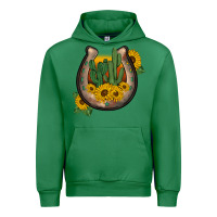 Emerald western horseshoe sunflower cactus Urban Hoodie - BarkalooDesign