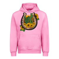 Fuchsia Pink western horseshoe sunflower cactus Urban Hoodie - BarkalooDesign