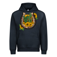 Navy western horseshoe sunflower cactus Urban Hoodie - BarkalooDesign