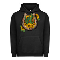 Pigment Black western horseshoe sunflower cactus Urban Hoodie - BarkalooDesign