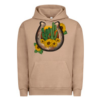 Pigment Burro western horseshoe sunflower cactus Urban Hoodie - BarkalooDesign