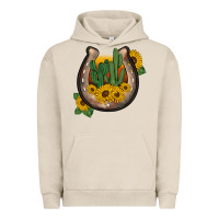 Pigment French Oak western horseshoe sunflower cactus Urban Hoodie - BarkalooDesign
