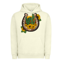 Pigment Pistachio western horseshoe sunflower cactus Urban Hoodie - BarkalooDesign