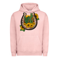 Pigment Salmon western horseshoe sunflower cactus Urban Hoodie - BarkalooDesign
