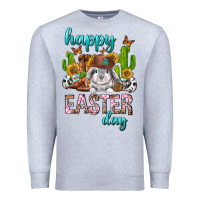 Heather Grey Happy Easter Day Rodeo Premium Sweatshirt - Neo Western