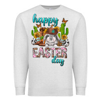 Oatmeal Heather Happy Easter Day Rodeo Premium Sweatshirt - Neo Western