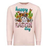 Pale Pink Happy Easter Day Rodeo Premium Sweatshirt - Neo Western