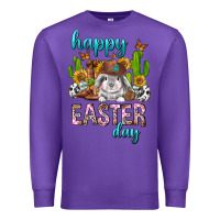 Purple Happy Easter Day Rodeo Premium Sweatshirt - Neo Western