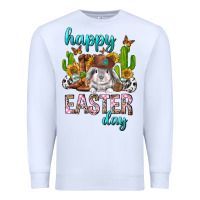 White Happy Easter Day Rodeo Premium Sweatshirt - Neo Western
