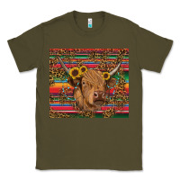 Army Green serape leopard turquoise sunflowers cow Classic Tee - RanaPortraitStore