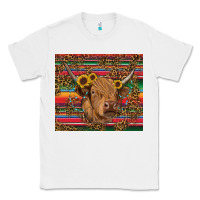 White serape leopard turquoise sunflowers cow Classic Tee - RanaPortraitStore