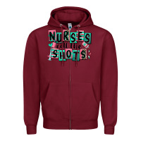 Burgundy nurses call the shots Zipper Hoodie - RanaPortraitStore