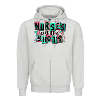 Dove Grey nurses call the shots Zipper Hoodie - RanaPortraitStore