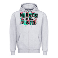 Heather Grey nurses call the shots Zipper Hoodie - RanaPortraitStore